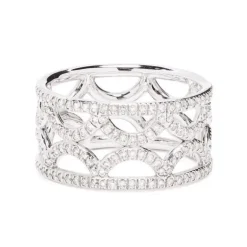 Bague bandeau Perp&eacute;tuel.le pav&eacute;e