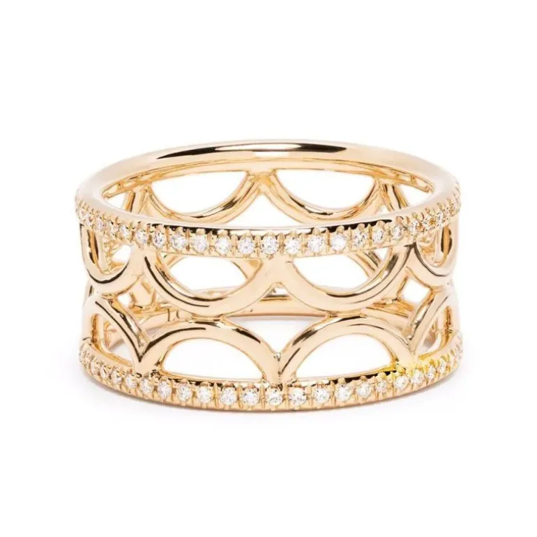 Bague bandeau Perpétuel.le semi-pavée