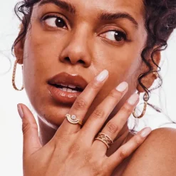 Bague bandeau Perp&eacute;tuel.le semi-pav&eacute;e