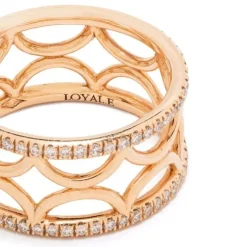 Bague bandeau Perpétuel.le semi-pavée