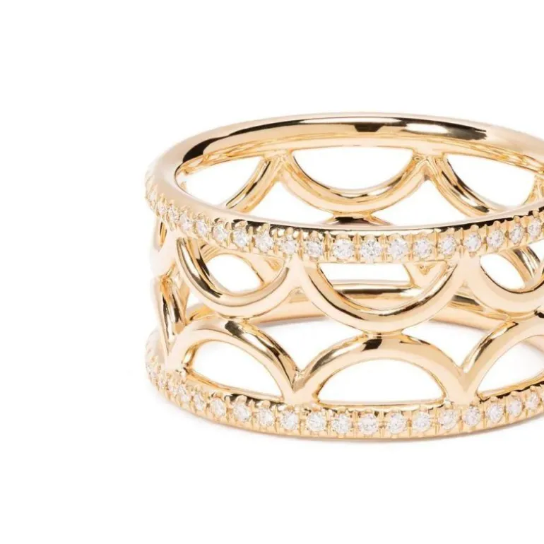 Bague bandeau Perpétuel.le semi-pavée