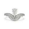 Bague Embl&egrave;me 0.7ct Poire pav&eacute;e