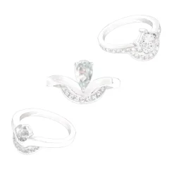 Bague Embl&egrave;me 0.7ct Poire pav&eacute;e