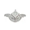 Bague Embl&egrave;me 1.2ct Princesse pav&eacute;e
