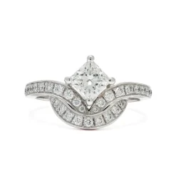 Bague Emblème 1.2ct Princesse pavée