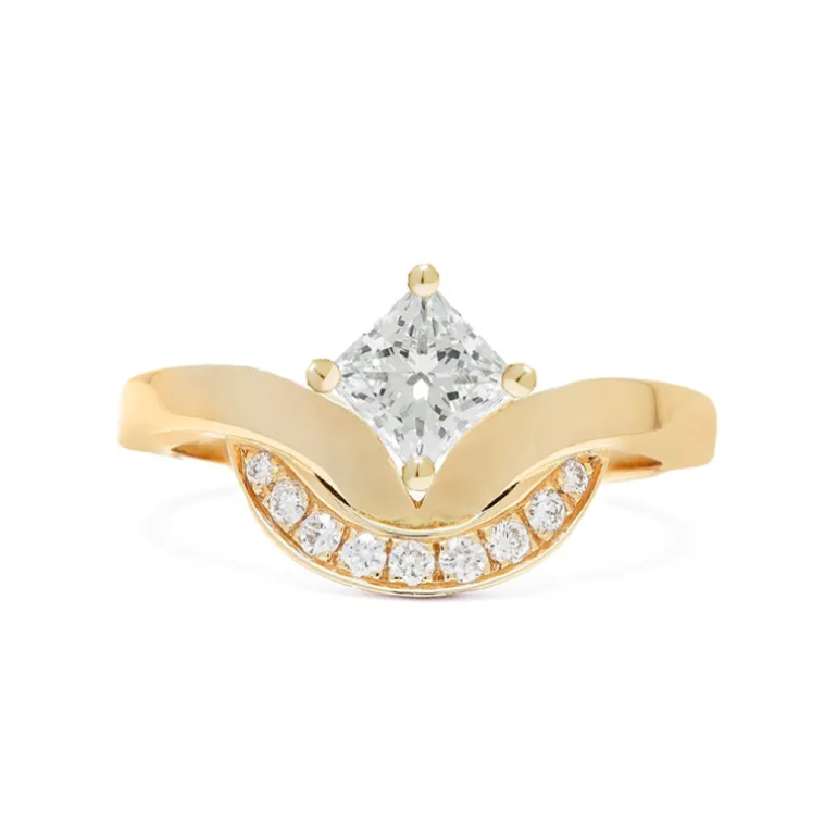 Bague Emblème 0.5ct Princesse semi-pavée