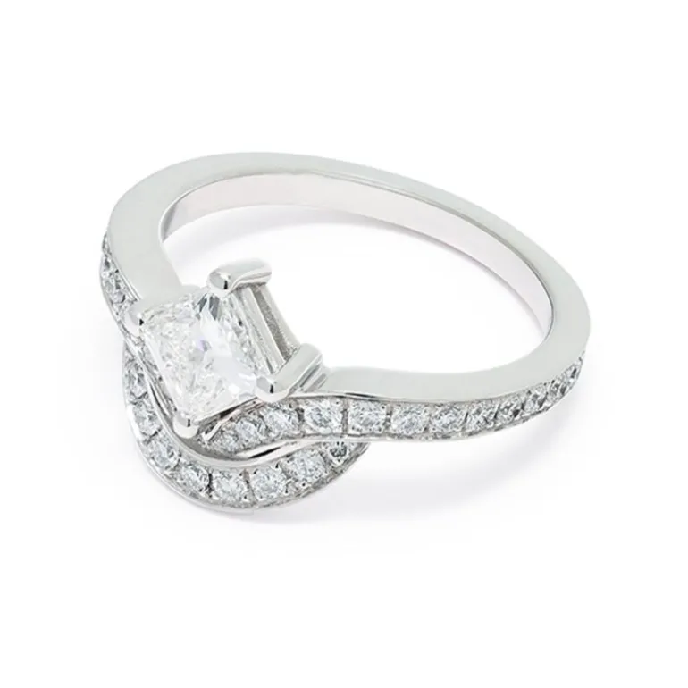 Bague Emblème 1.2ct Princesse pavée