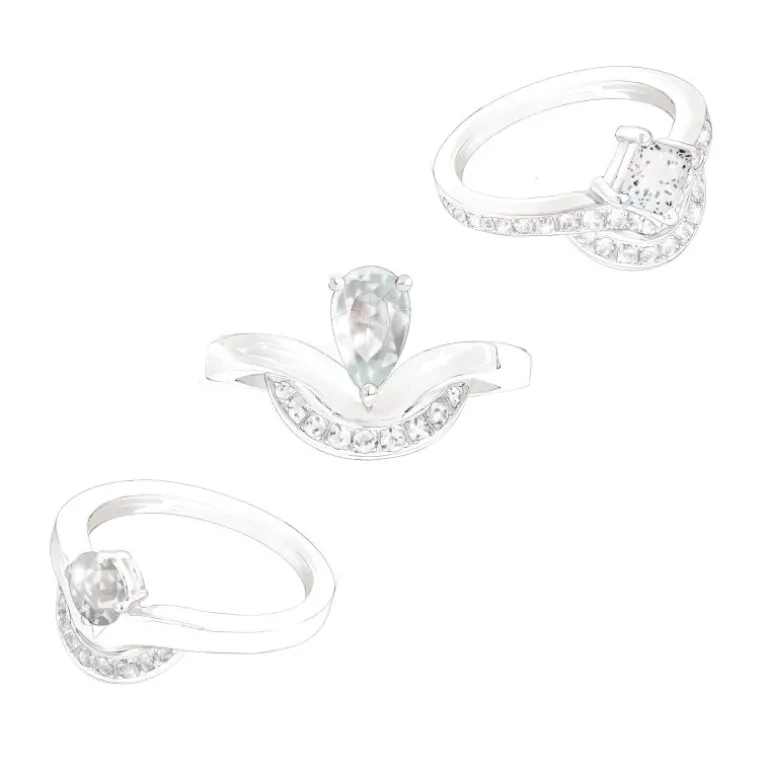 Bague Emblème 1.2ct Princesse pavée