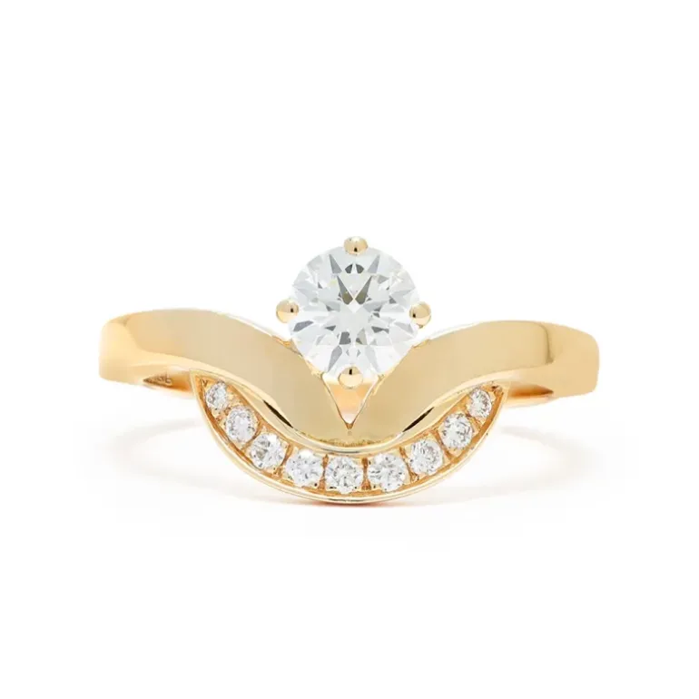 Bague Emblème 0.5ct semi-pavée