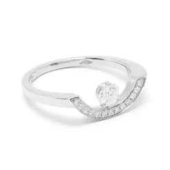 Bague Intrépide grand arc 0.25ct pavée