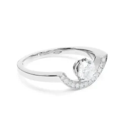 Bague Intrépide grand arc 0.5ct pavée