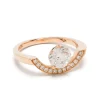 Bague Intr&eacute;pide grand arc 1ct pav&eacute;e