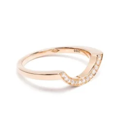 Bague Intrépide grand arc pavée