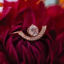 Bague Intr&eacute;pide grand arc 0.5ct pav&eacute;e