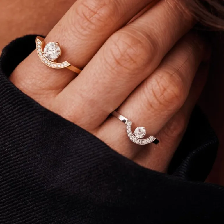 Bague Intrépide grand arc 1ct