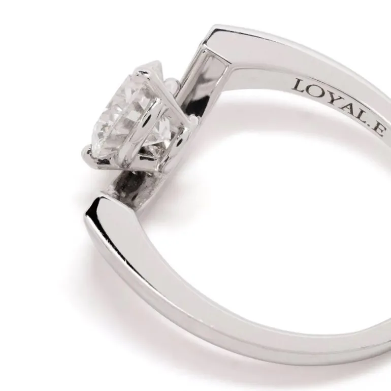 Bague Intrépide grand arc 1ct pavée