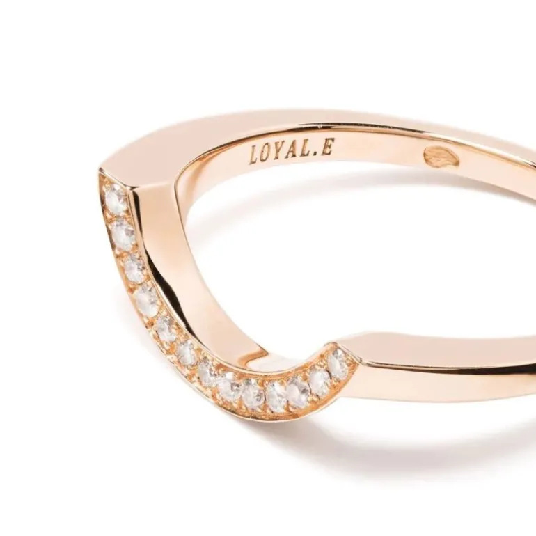 Bague Intrépide grand arc pavée