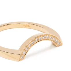 Bague Intrépide grand arc pavée