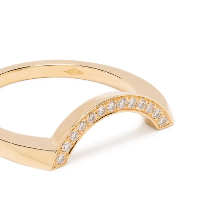 Bague Intrépide grand arc pavée
