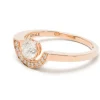 Bague Intr&eacute;pide petit arc 0.5ct pav&eacute;e