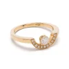 Bague Intr&eacute;pide petit arc 0.25ct pav&eacute;e