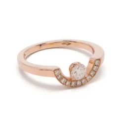 Bague Intrépide petit arc 0.25ct pavée