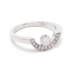 Bague Intrépide petit arc 0.25ct pavée