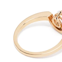 Bague Intr&eacute;pide petit arc 1ct pav&eacute;e