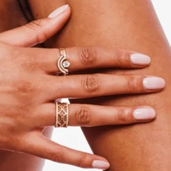 Bague Intr&eacute;pide petit arc 0.5ct pav&eacute;e