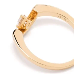 Bague Intr&eacute;pide petit arc 0.25ct pav&eacute;e