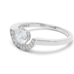 Bague Intrépide petit arc 0.5ct pavée