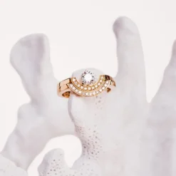 Bague Intrépide petit arc 0.5ct pavée