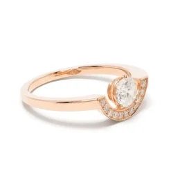 Bague Intr&eacute;pide petit arc 0.5ct pav&eacute;e
