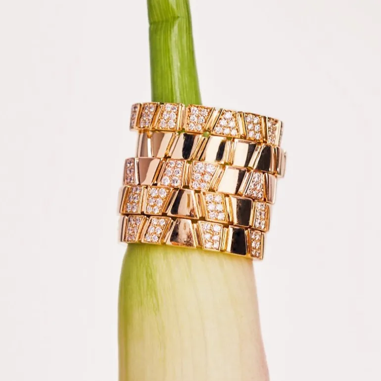 Bague Ride & Love pavée