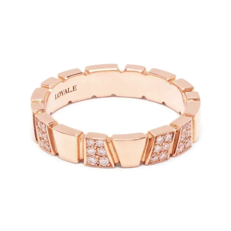 Bague Ride & Love semi-pavée