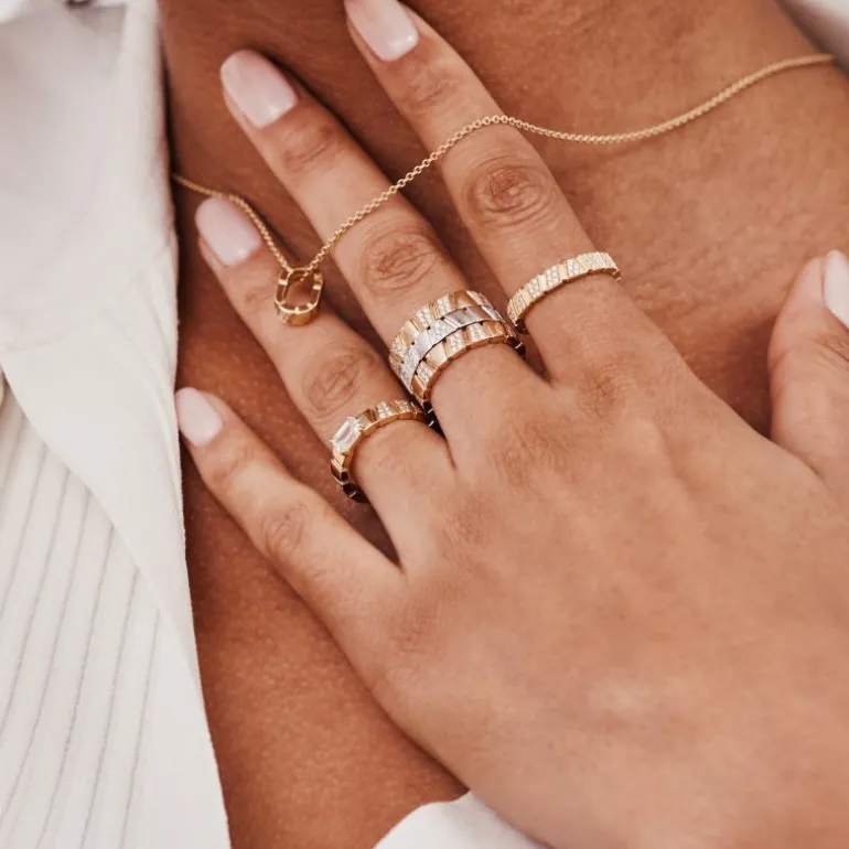 Bague Ride & Love semi-pavée 0.5ct Ovale