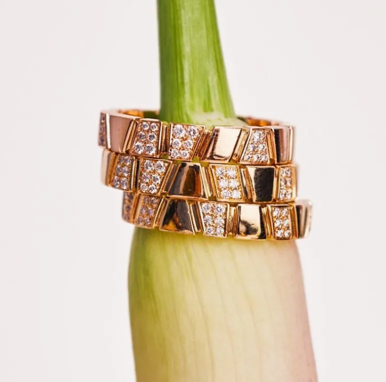 Bague Ride & Love semi-pavée