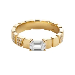 Bague Ride & Love semi-pavée 0.6ct Émeraude