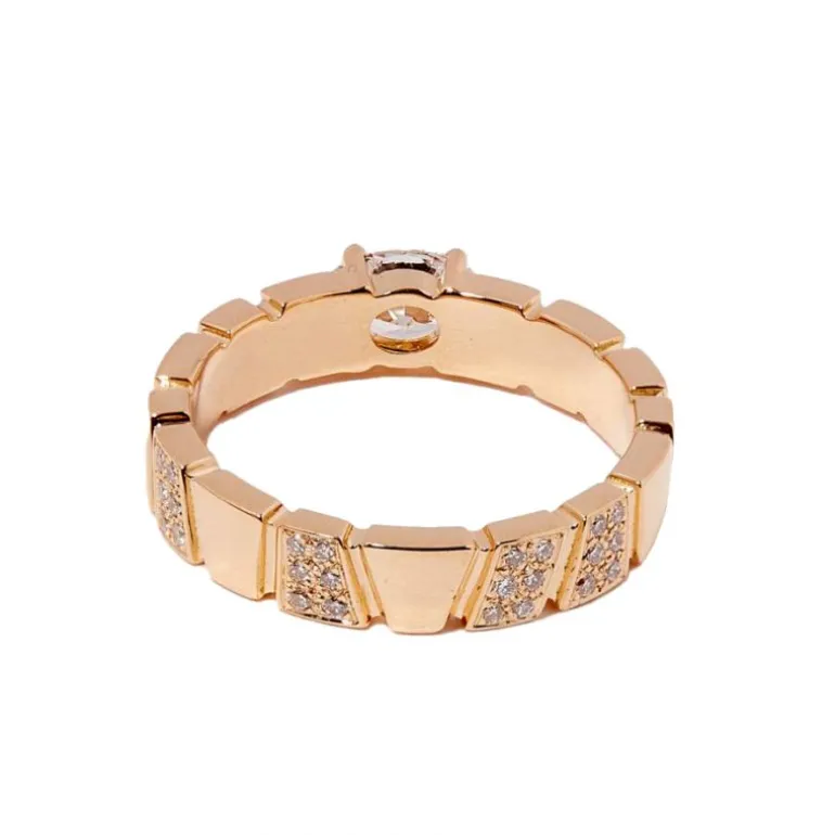Bague Ride & Love semi-pavée 0.5ct Ovale