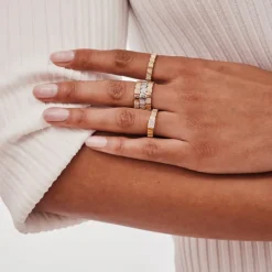 Bague Ride & Love semi-pavée 0.5ct Ovale