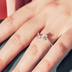Bague Toi+Moi 0.25ct 0.6ct pav&eacute;e
