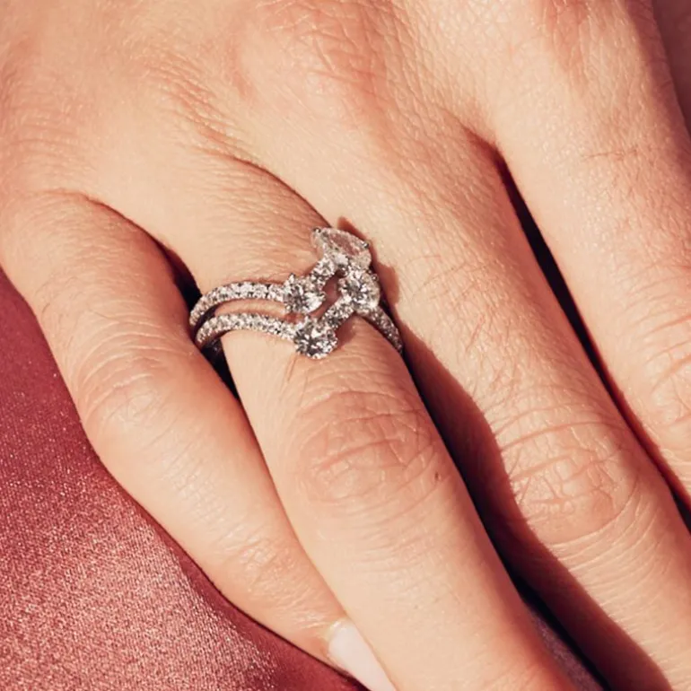 Bague Toi+Moi 0.25ct 0.35ct pavée
