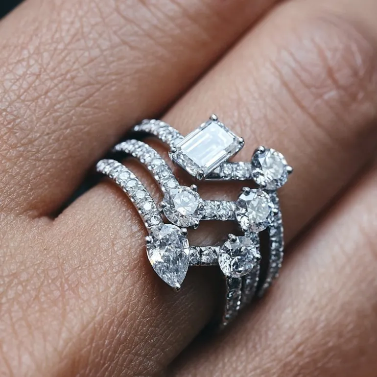 Bague Toi+Moi 0.25ct x2 pavée