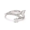 Bague Toi+Moi Toujours 0.25ct 0.35ct pav&eacute;e