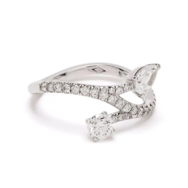Bague Toi+Moi Toujours 0.25ct 0.35ct pavée