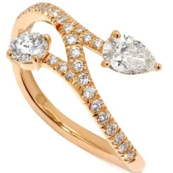 Bague Toi+Moi Toujours 0.25ct 0.35ct pavée