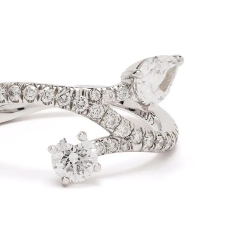 Bague Toi+Moi Toujours 0.25ct 0.35ct pavée