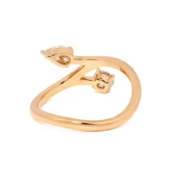 Bague Toi+Moi Toujours 0.25ct 0.35ct pavée
