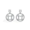 Boucles d'oreilles pendantes Perp&eacute;tuel.le 0.5ct x2 pav&eacute;es