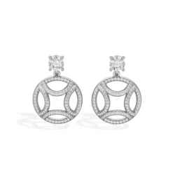 Boucles d'oreilles pendantes Perpétuel.le 0.5ct x2 pavées